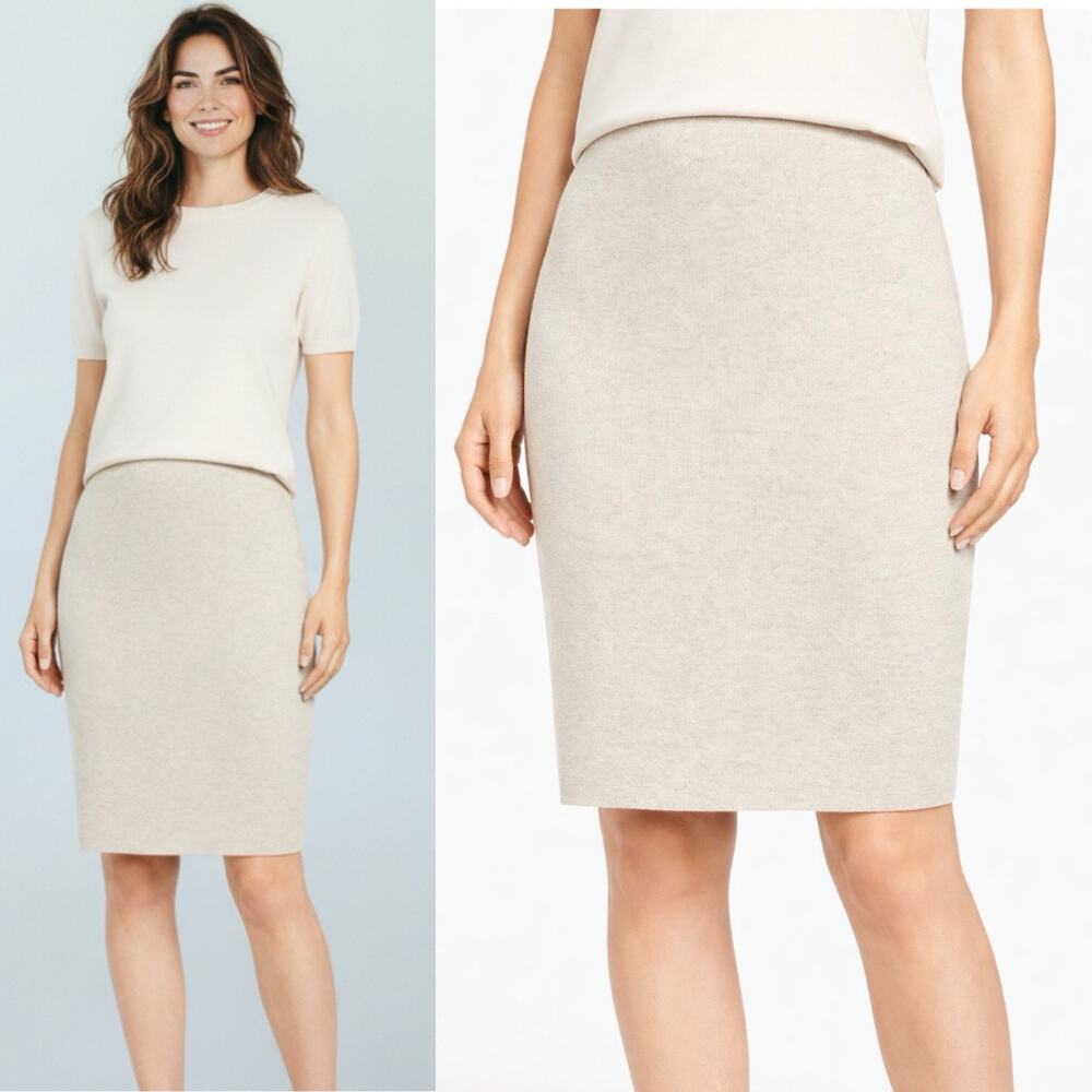 Eileen Fisher The Icons wool skirt Sea salt Size M Quiet Luxury Minimalist chic